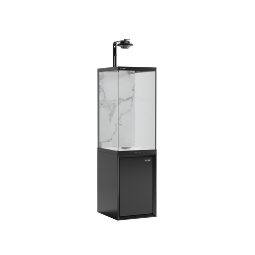 140 LITRE SMART VERTICAL TOWER  FISH TANK , LID  AND  STAND  SET [ 4.5 FOOT HIGH ]  WITH BOTTOM SUMP FILTER  - IDEAL FOR ANGEL AND DISCUSS FISH  LITRES - MODEL ZBF 400