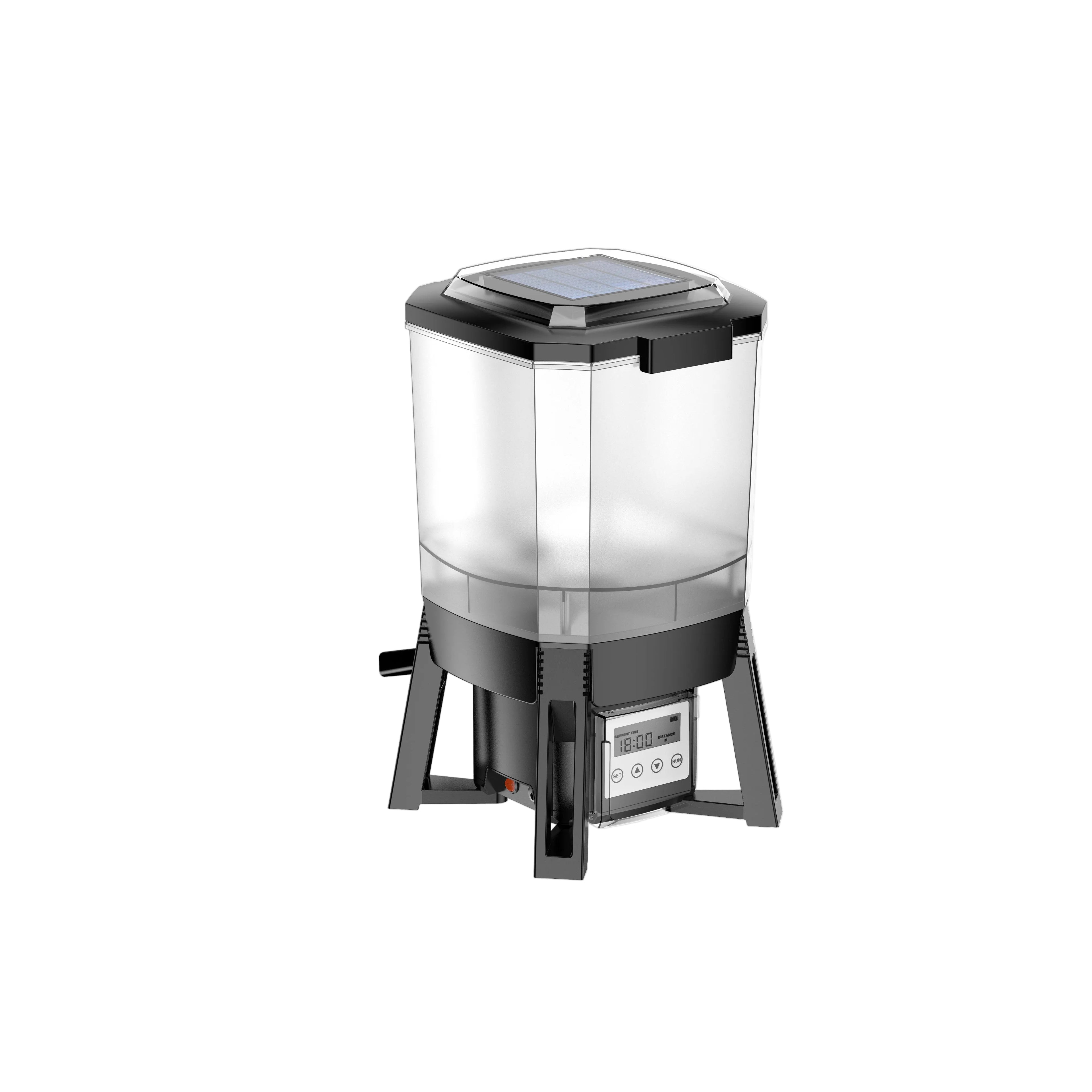 SOLAR  POWERED , HIGH CAPACITY AUTOMATIC FISH FEEDER WITH RECHARBALE BATTERY - CFF 206
