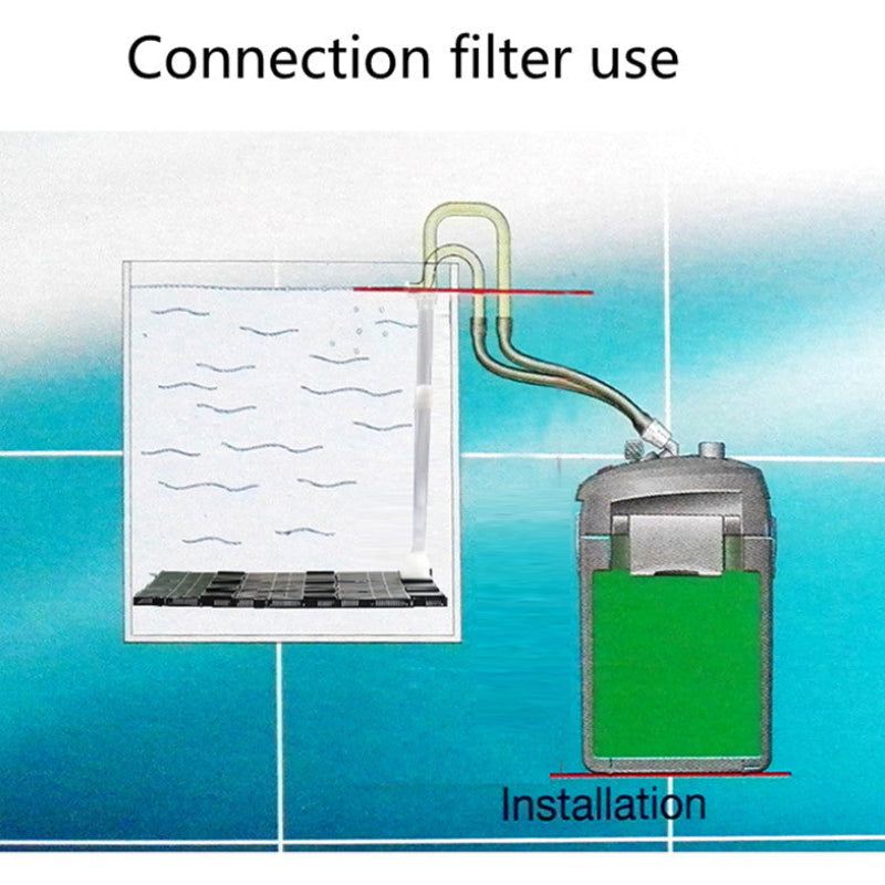 UGF -UNDER GRAVEL FILTER SYSTEM WITH 2 INTERLOCKING 30 X 35 CM PLATES AND 2 UPLIFT TUBES - EXPANDABLE