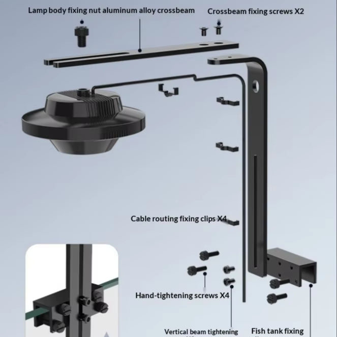 FLYING  SAUCER LIGHT - MODERN STAINLESS STEEL DESIGN AQUARIUM LED  GROW LIGHT MODEL 640 c